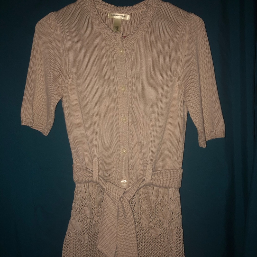 Banana Republic XS s/s belted knit cardigan